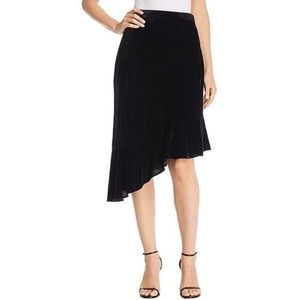 🖤PARKER Velvet Satin Lined Flamenco 💃🏻 Hem Skirt